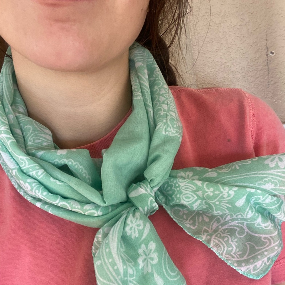 Mint Green Paisley Scarf